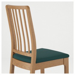 Фото1.Кресло, дуб, сиденья Gunnared темно-зеленый EKEDALEN IKEA 692.652.86